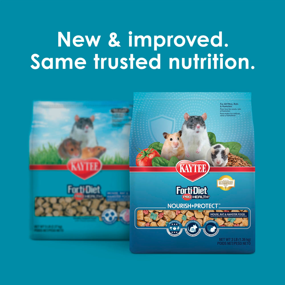 Kaytee Forti-Diet Pro Health: pellets crujientes que fomentan la masticación dental.