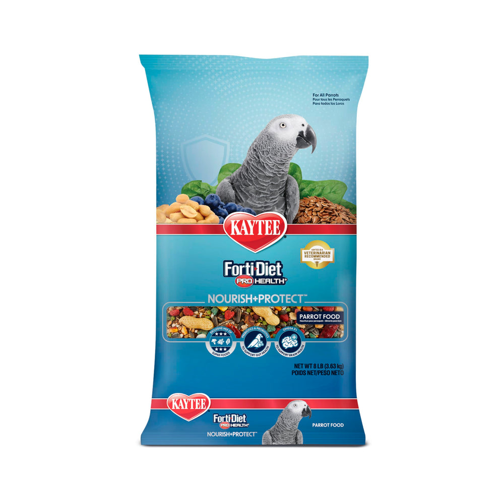 Kaytee Forti-Diet Pro Health para loros, bolsa de 8 lb para nutrición balanceada.