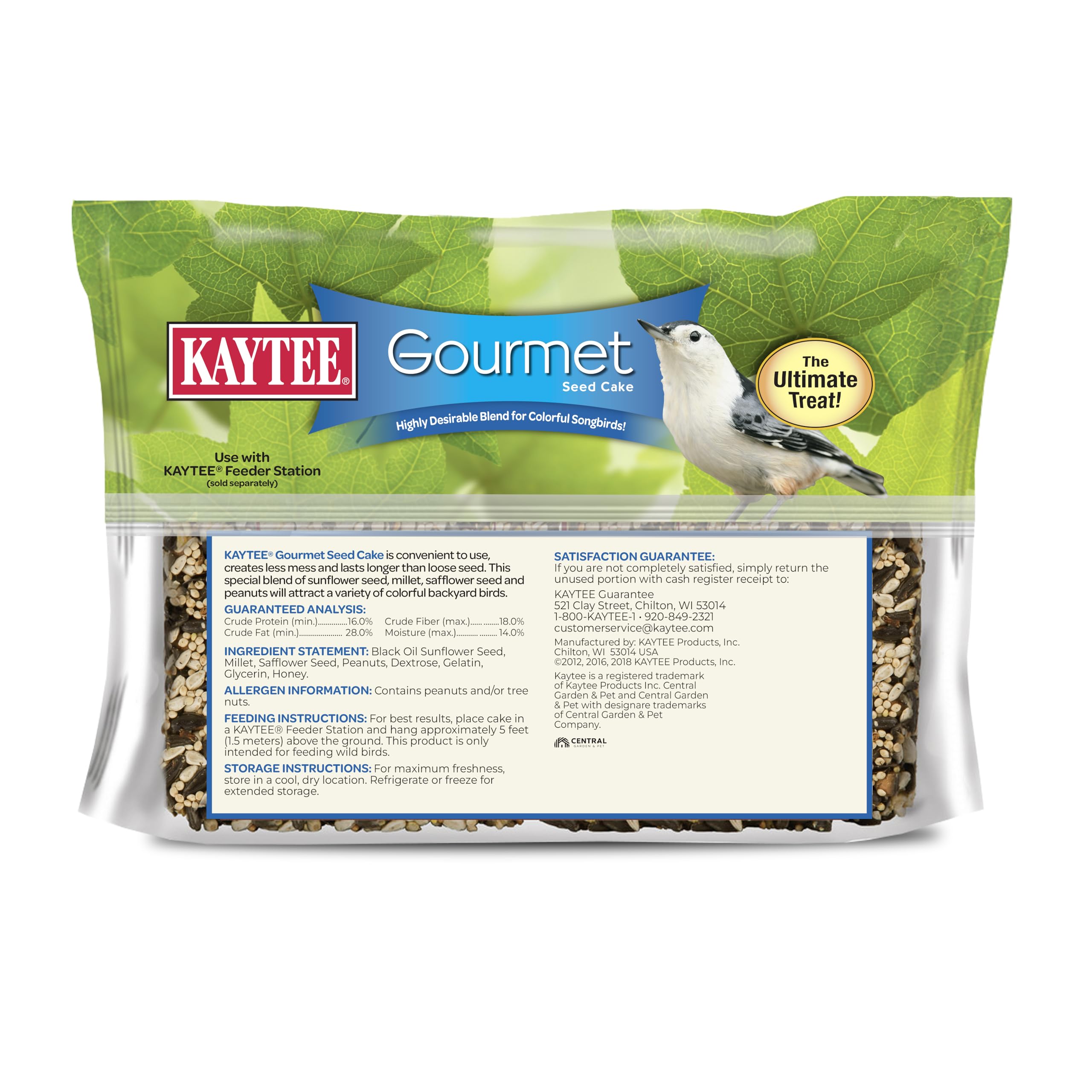 Kaytee Gourmet Seed Cake para aves silvestres: facilidad de uso en comederos
