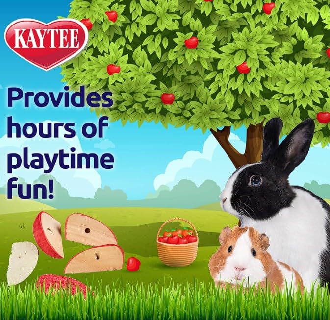 Kaytee Masticables Rodajas de Manzana: ideal para hámsters y conejos, fomenta masticación segura.