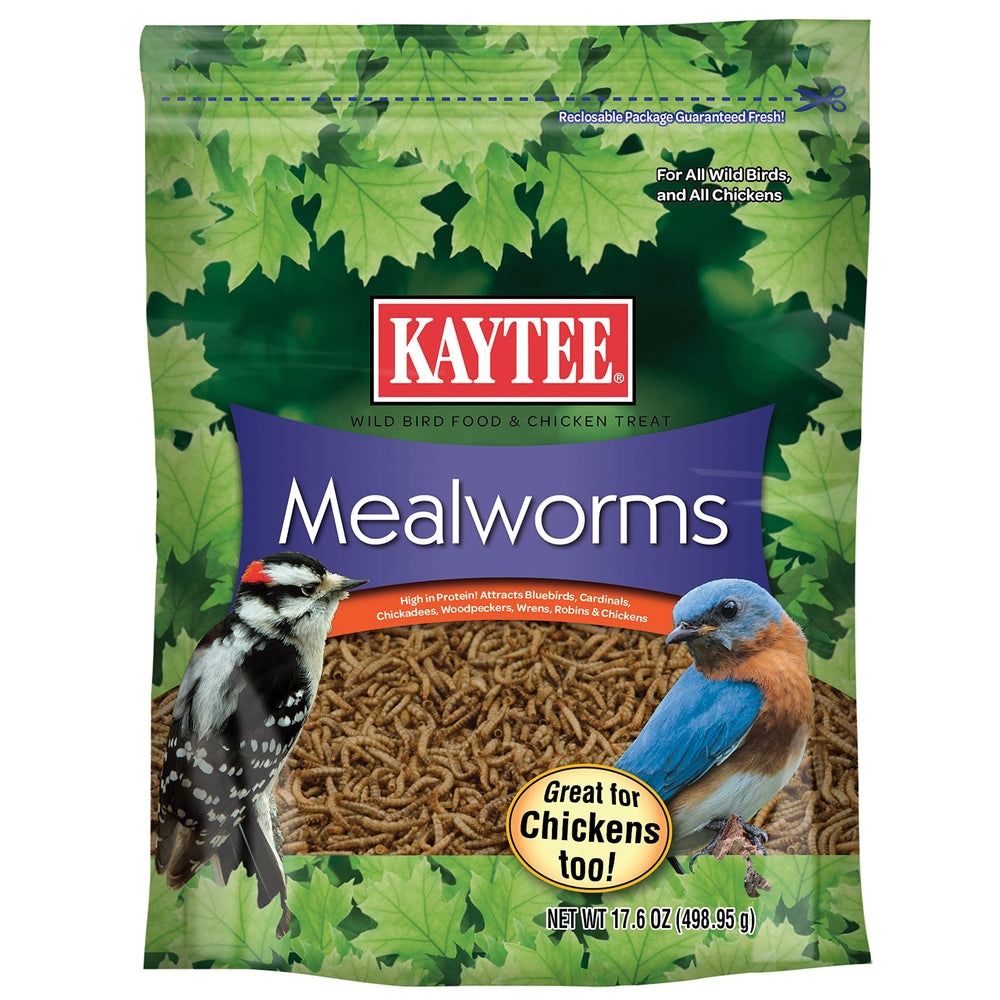 Kaytee gusanos secos en lata, fuente proteica para aves silvestres.
