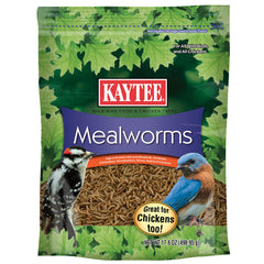 Kaytee gusanos secos en lata, fuente proteica para aves silvestres.