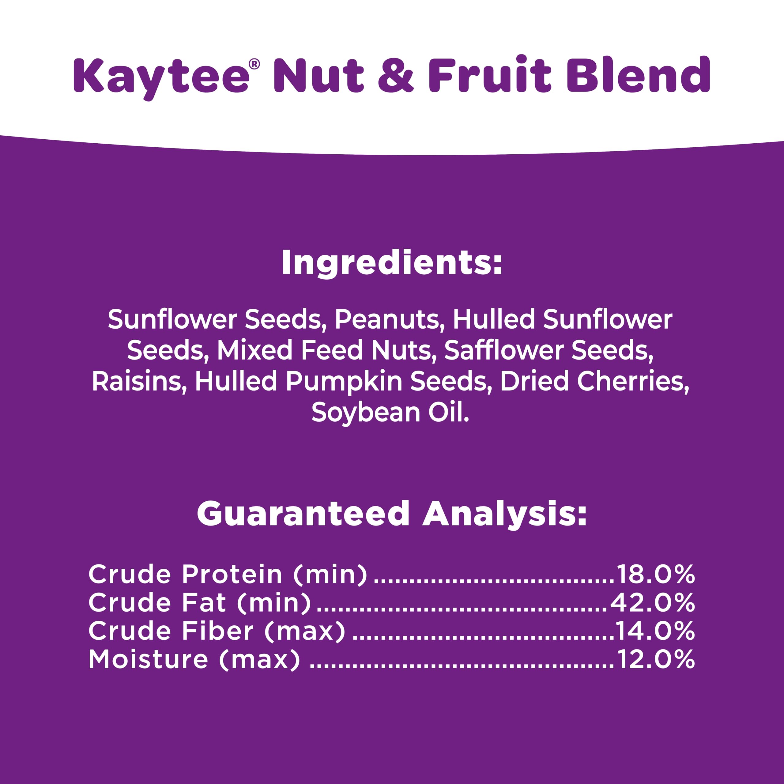 Kaytee Nut & Fruit: mezcla para trepadores de troncos.