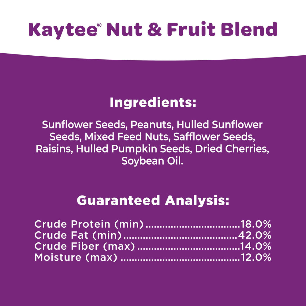 Kaytee Nut & Fruit: mezcla para trepadores de troncos.