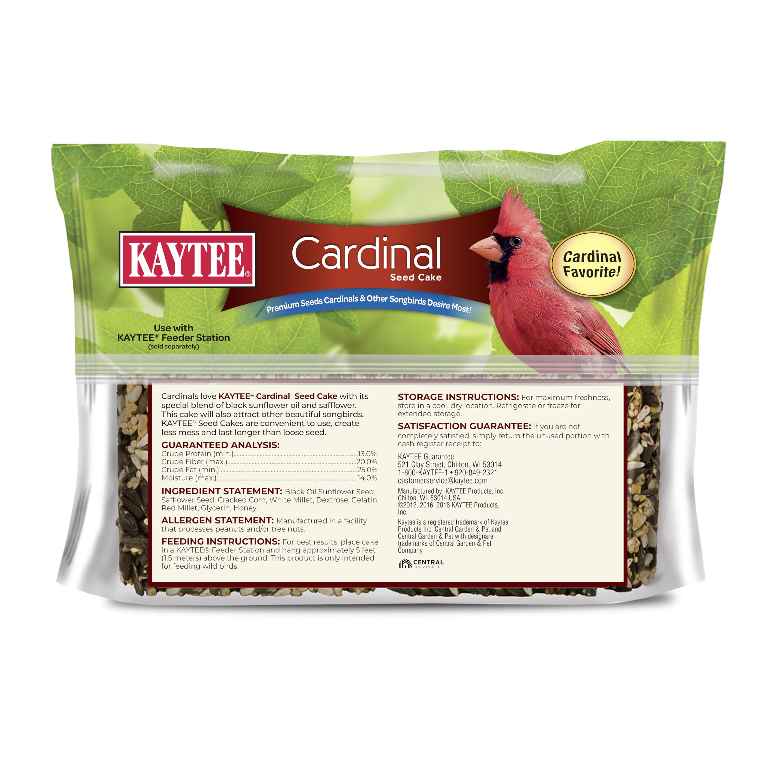 Kaytee Pastel de Semillas Cardinales: mayor durabilidad y ahorro en alimentación.