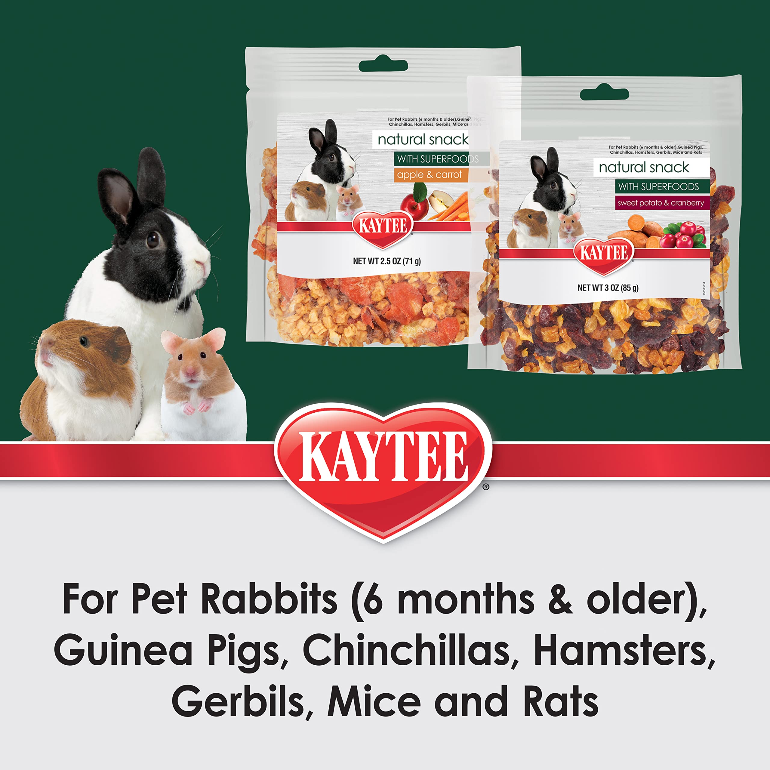 Kaytee Snack Natural sin aditivos para roedores pequeños
