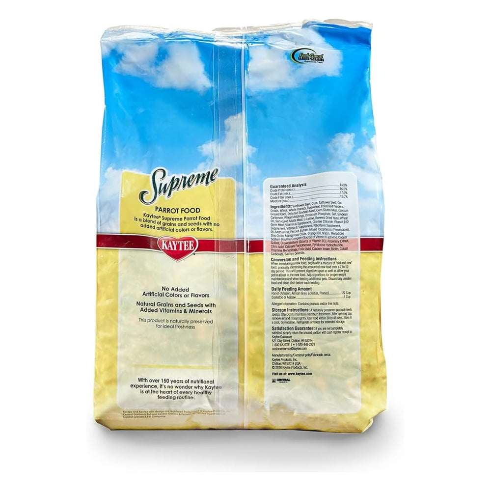 Kaytee Supreme Loro: ingredientes de alta calidad para dieta simple y saludable