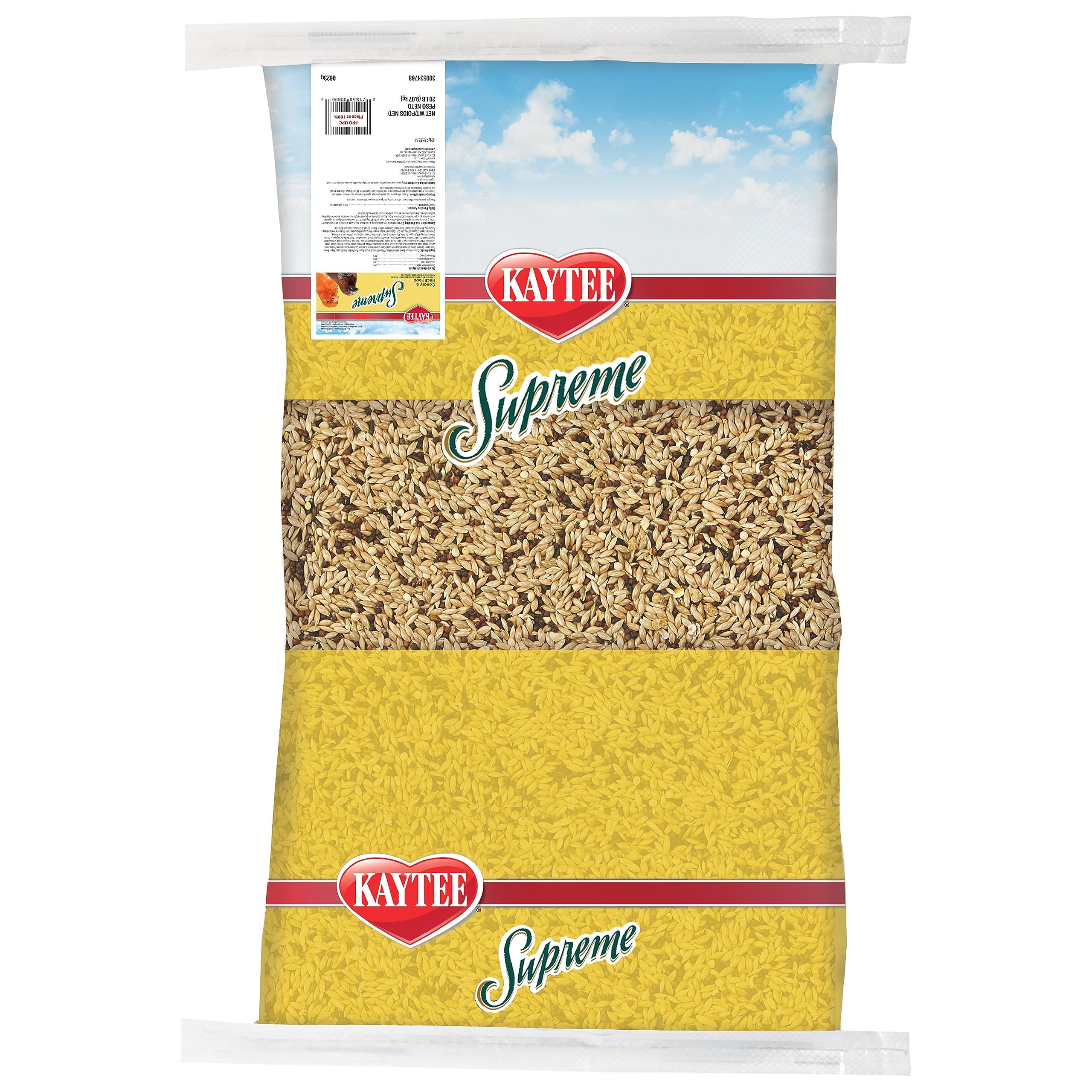 Kaytee Supreme Alimento para Canarios y Pinzones: mezcla de semillas y granos de alta calidad