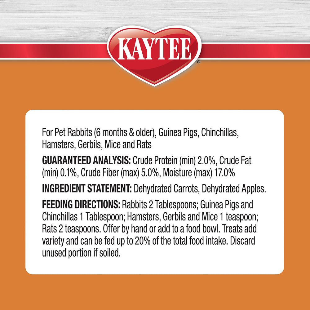 Kaytee tentempié natural, ideal para mascotas pequeñas como conejos y hámsters.