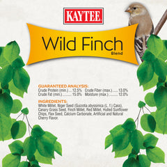 Chips de girasol en Kaytee Wild Finch dan energía diaria.