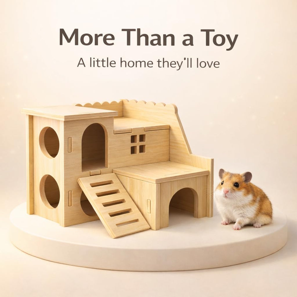 La casa para hamster de tamaño pequeño de kcrygogo es ideal para hámsters enanos.