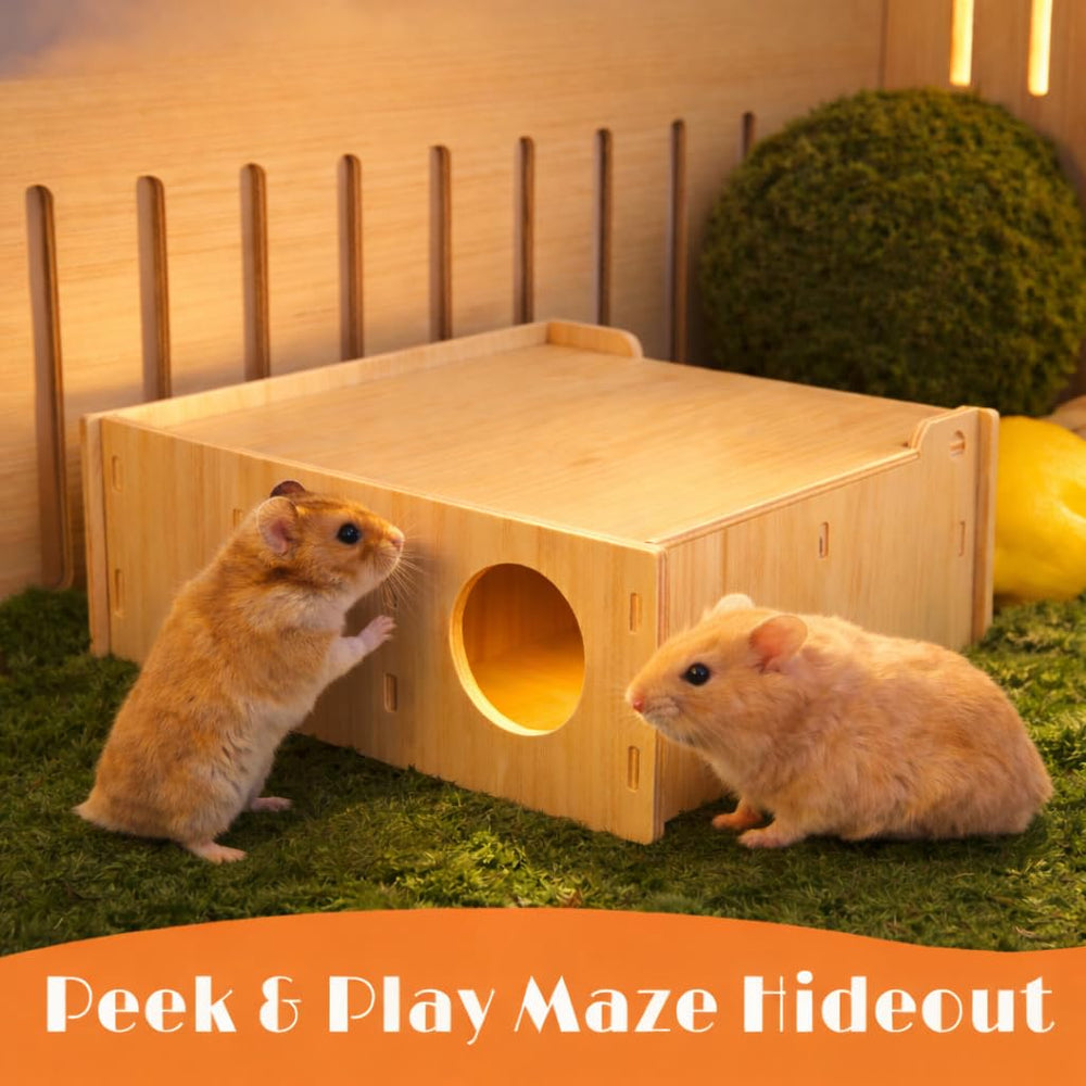 Kcrygogo cubierta abatible tunel hamster: acceso fácil para limpieza