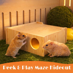 Kcrygogo cubierta abatible tunel hamster: acceso fácil para limpieza