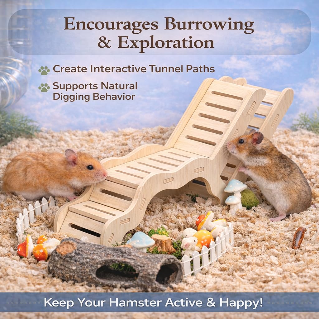 Kcrygogo Hamster Explorer Set: escalera pequeña para trepar y explorar.