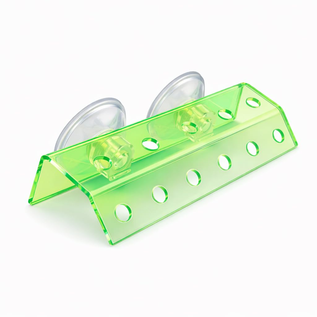 kcrygogo portafragmentos de coral fluorescente verde con ventosas dobles para fijación estable