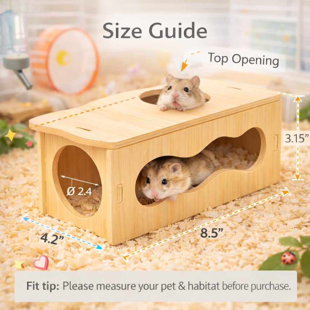Kcrygogo tunel hámster madera nubes con ventana superior ideal para iluminación natural