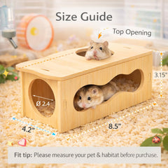 Kcrygogo tunel hámster madera nubes con ventana superior ideal para iluminación natural