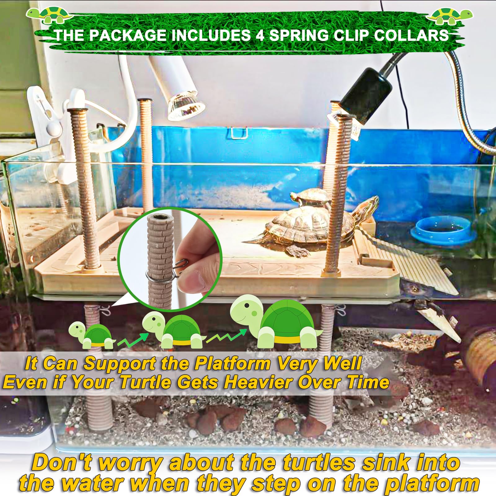 Keedolla muelle flotante para reptiles, mantiene al animal fuera del agua
