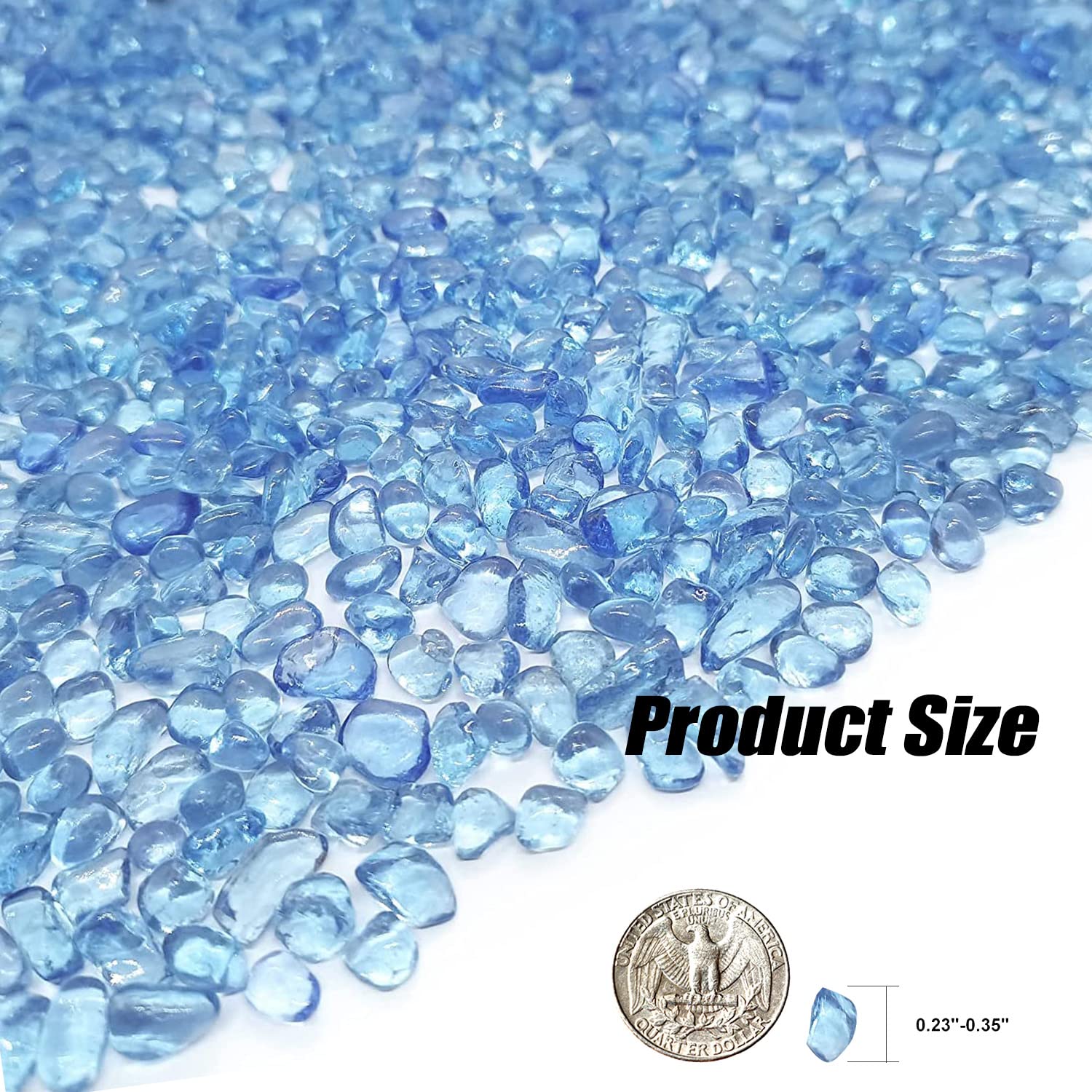 Keedolla piedras de vidrio lisas de 6-9 mm, ideales para tanques