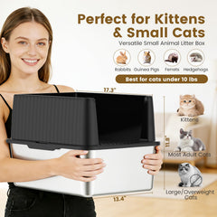 Keeyova bandeja para gato entrada baja ideal para gatitos y gatos pequeños.