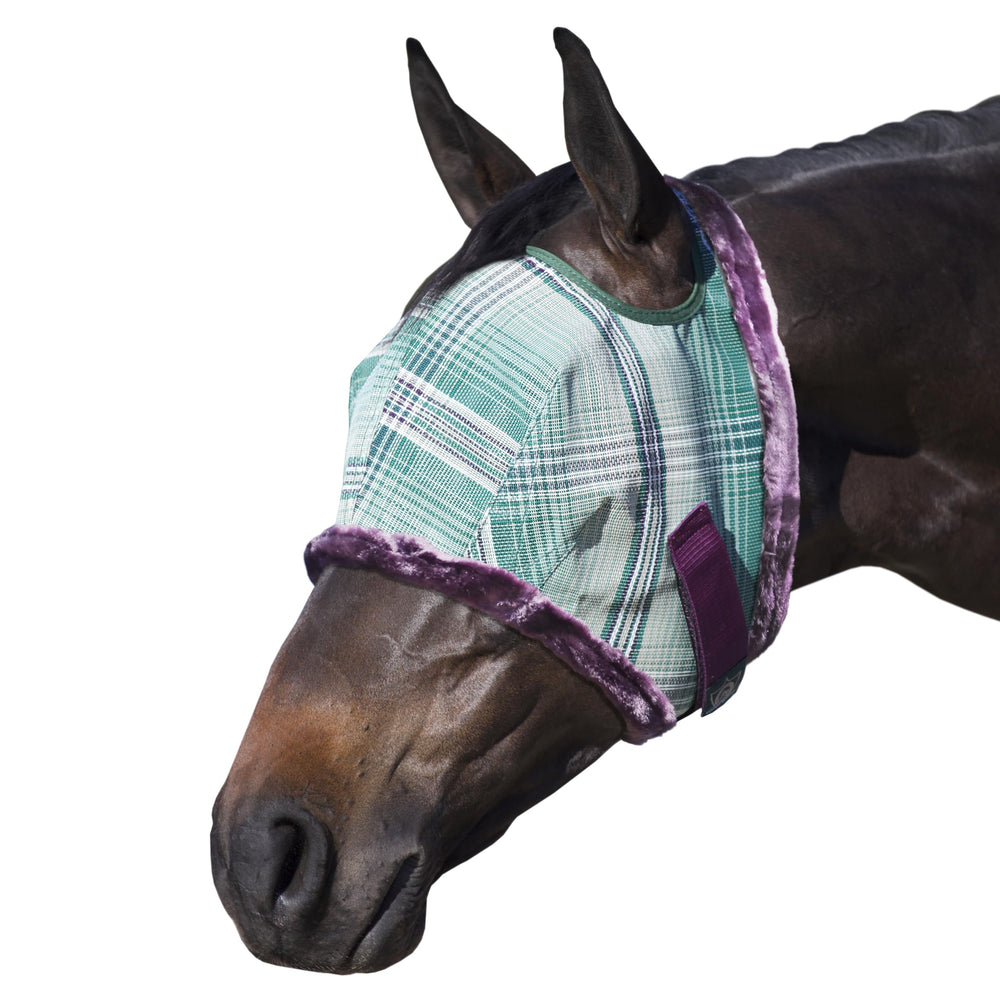 Kensington Fly Mask con ribete de pelo frontal, protección y confort diario.