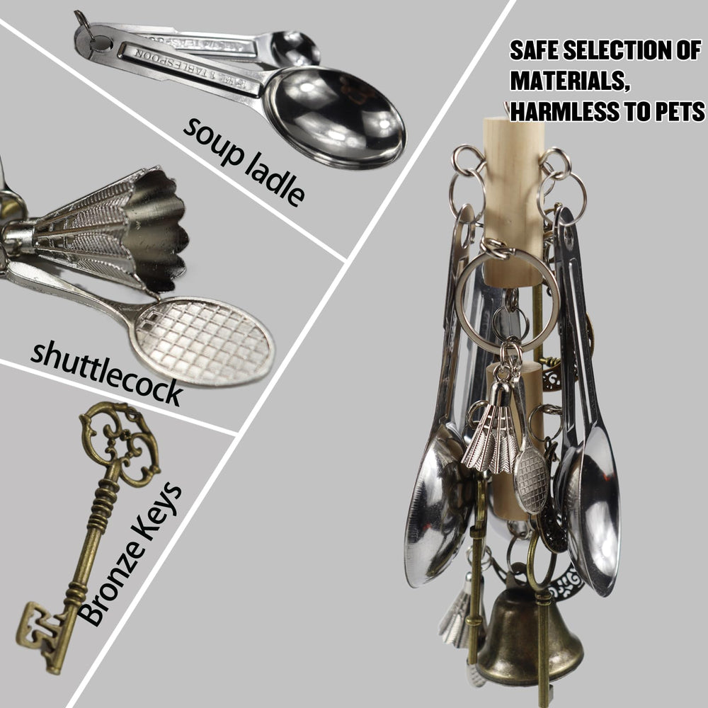 Kewkont: llaves de bronce para aves, mordida duradera y juego.