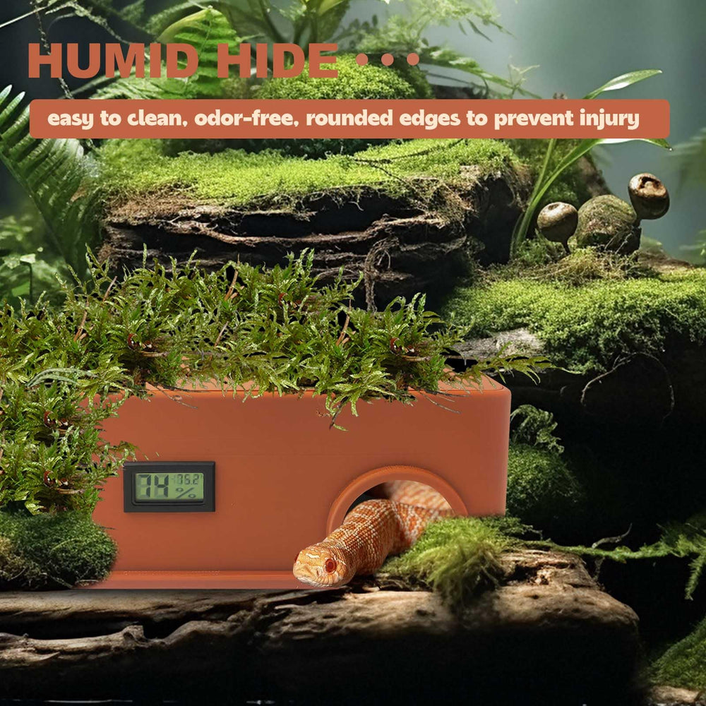 Algodón absorbente en el canal de humedad de Reptil Hide.