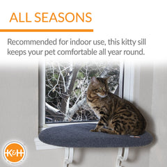 K&amp;H Kitty Sill instalación rápida sin herramientas con velcro o tornillos.