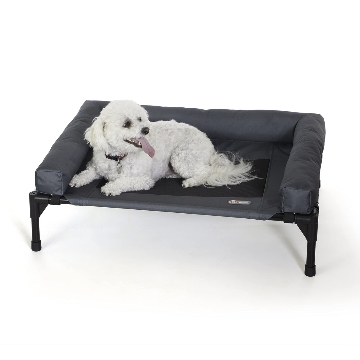 Cama para perros K&H Cot con bolster exterior, cómodo y duradero.