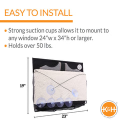 K&H EZ Mount Penthouse, cama de microfelpa suave para siestas junto a la ventana