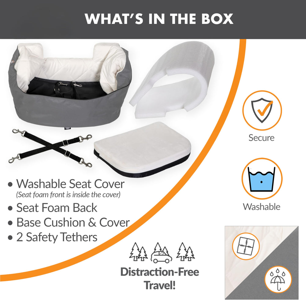 Soporta dos mascotas pequeñas o una mediana en el Bucket Booster