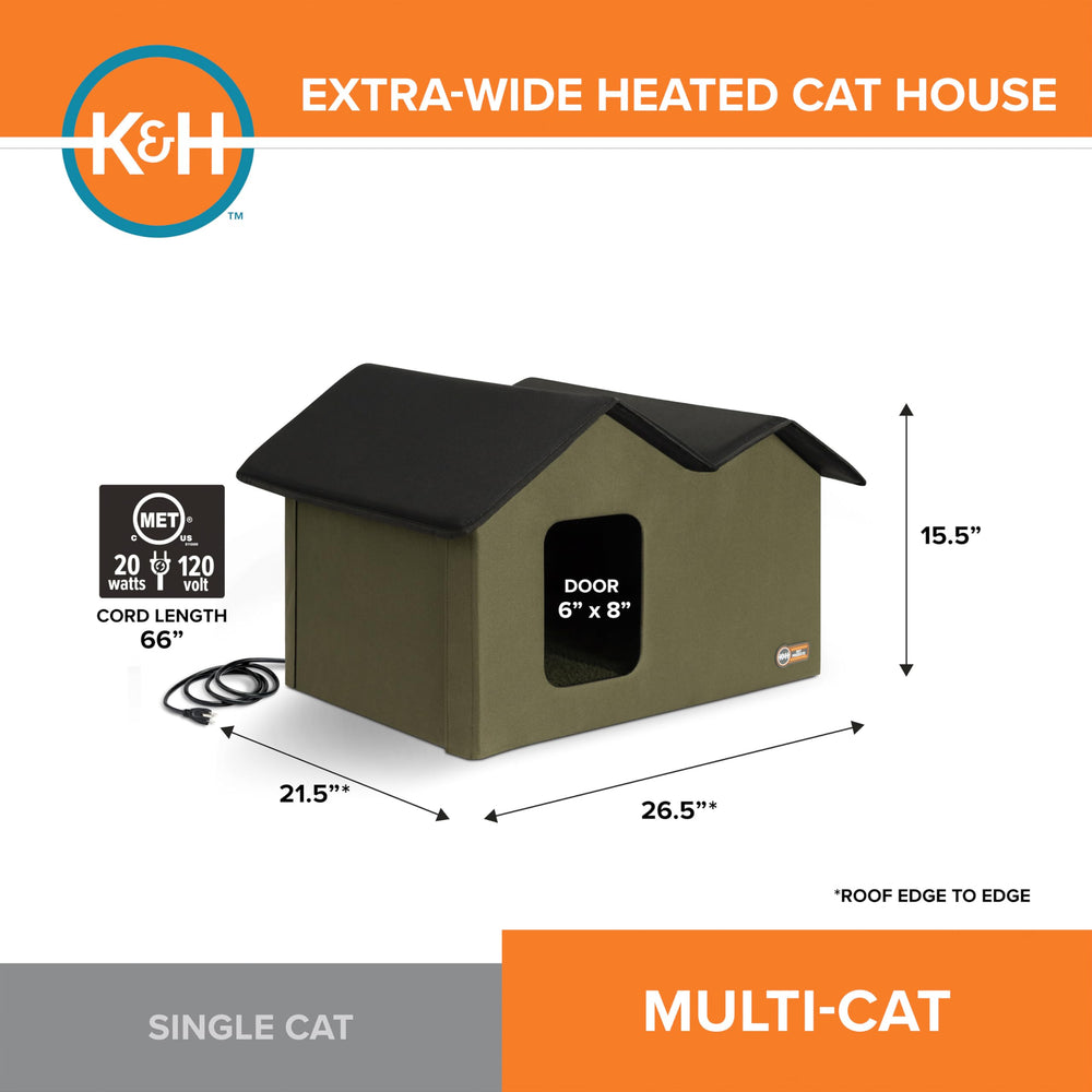 K&H Pet Products dos-salidas-casa-gato-exterior facilita escape seguro ante depredadores