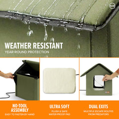 K&H Entradas-dobles-con-flaps, salida segura para gatos y clima