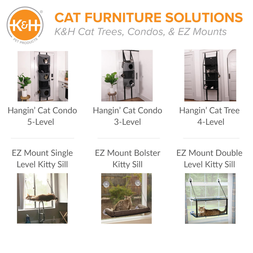 K&H Pet Products EZ Mount Cat Window Perch: instalación sin herramientas y soporte estable