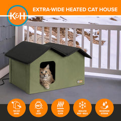 K&H Pet Products tejido-impermeable-aislado-casa-gato protege contra agua y viento