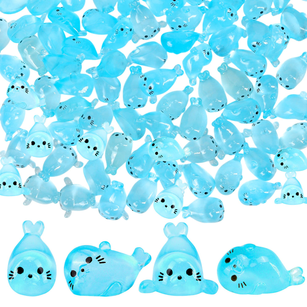 KH866 foca-resina-luminosa modelo 1, ideal para jardines de hadas con brillo suave.