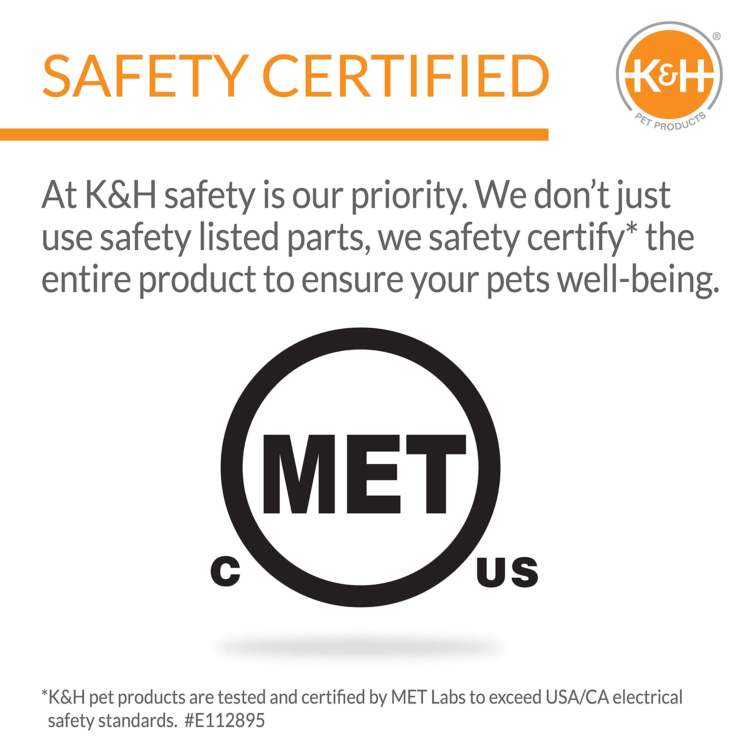 K&H Thermo-Kitty Fashion Splash certificado MET Labs para seguridad verificada.