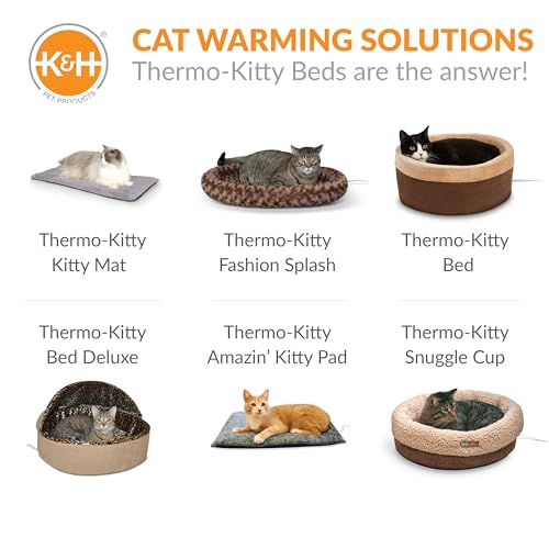 K&H Thermo-Kitty Mat: acabado Sage/Tan para una estética suave.