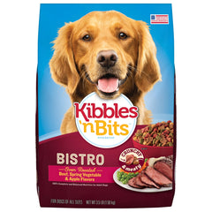 Kibbles 'n Bits Bistro res asado al horno en bolsa de 3.5 libras para perros adultos