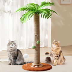 Kicari torre rasca-gato con palma 32 pulgadas para rascar y estirarse