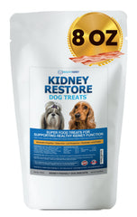 Kidney Restore bocaditos de tocino en 8 onzas, premio diario para perros.
