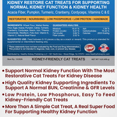Kidney Restore: ingredientes clave cúrcuma y arándano para apoyo renal.