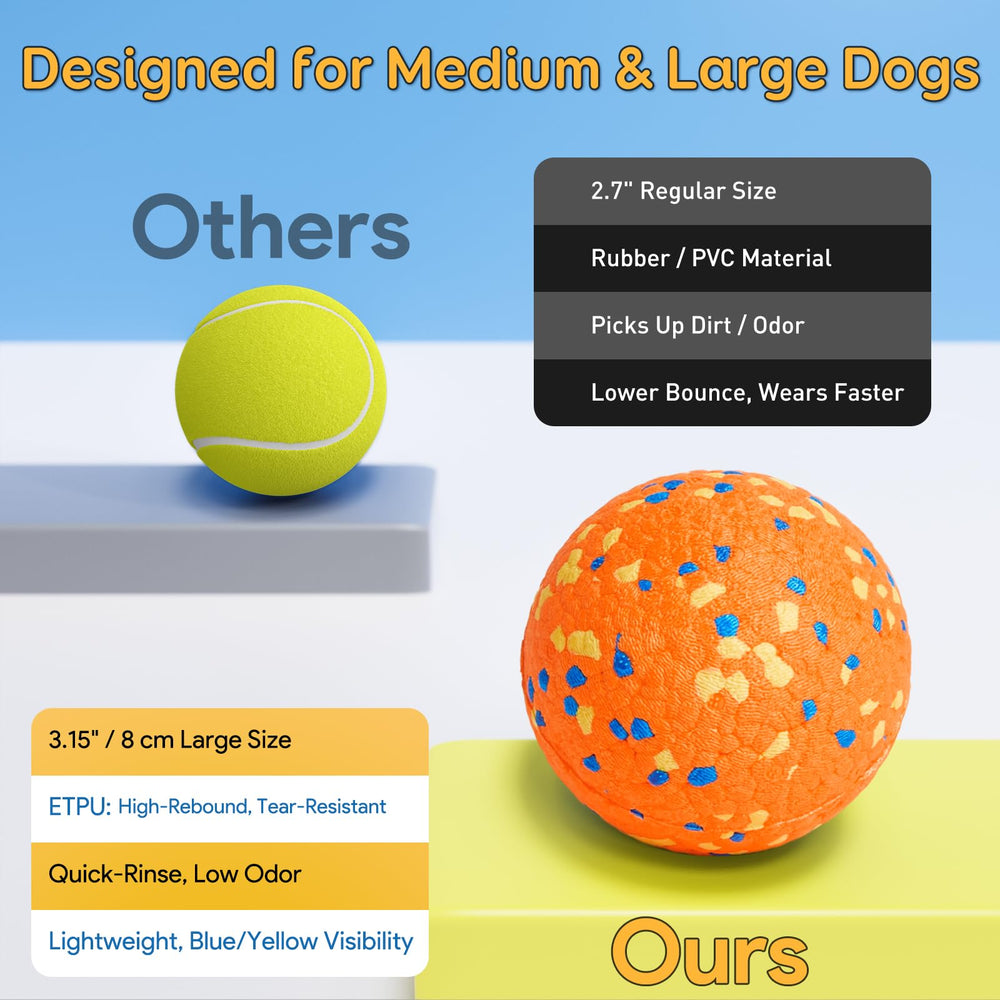 Pelota Kimee para perros, rebote alto para juego dinámico en jardín o parque