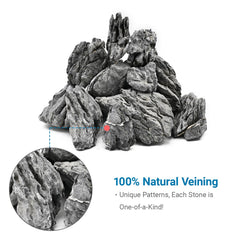 Kingrui piedra natural Seiryu para acuario, resistente al agua y fácil de limpiar