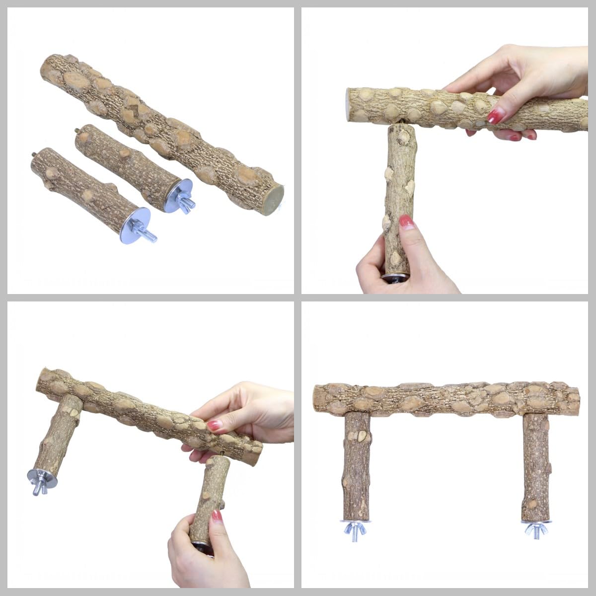 KINTOR percha para aves ideal para trepar y desgaste del pico