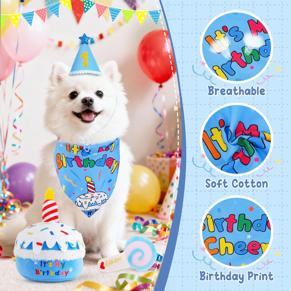 Kit de cumpleaños de KIPRITII para perros, fácil de usar.
