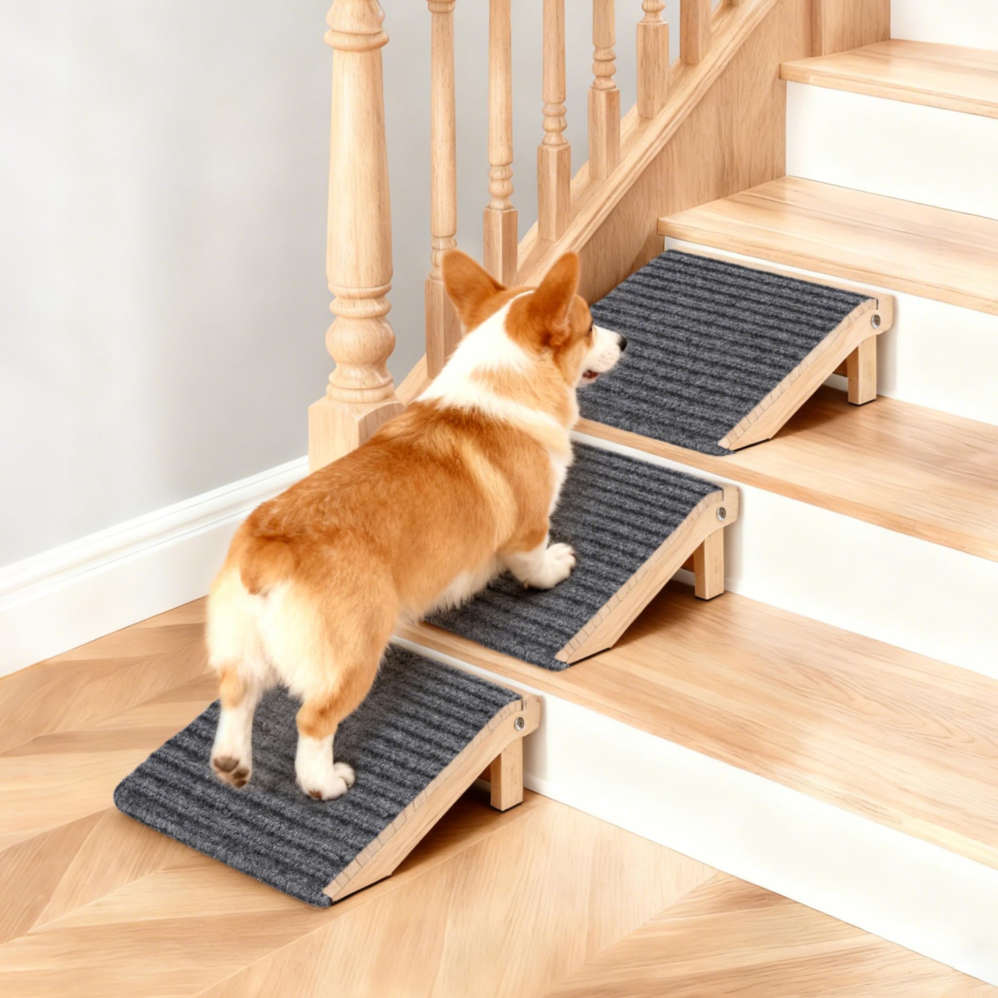 KISIMUY escalera-perro antideslizante interior facilita subir y bajar con seguridad.