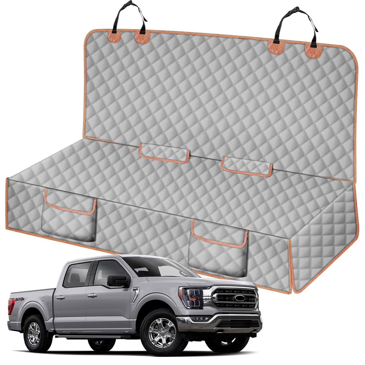 Funda de asiento Kistrba para camioneta grande protege contra pelos y suciedad.