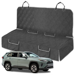 Kistrba protector de asiento para perro en RAV4, evita pelos y manchas traseras.