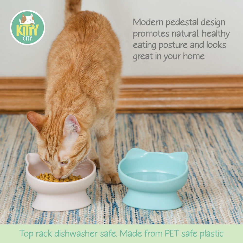 Kitty City cuencos elevados promueven postura natural al comer